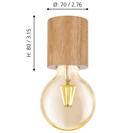 Eglo -Candeeiro de tecto 1xE27/28W/230V