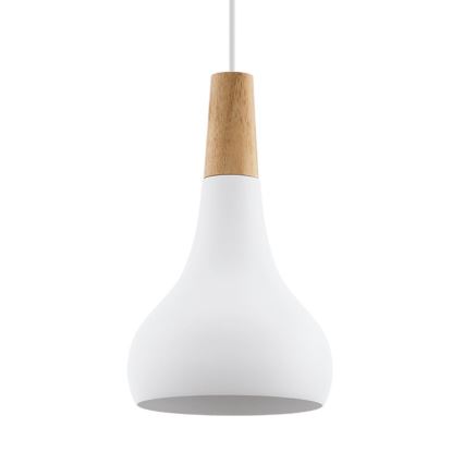 Eglo - Pendente em cabo 1xE27/60W/230V Ø 18 cm branco