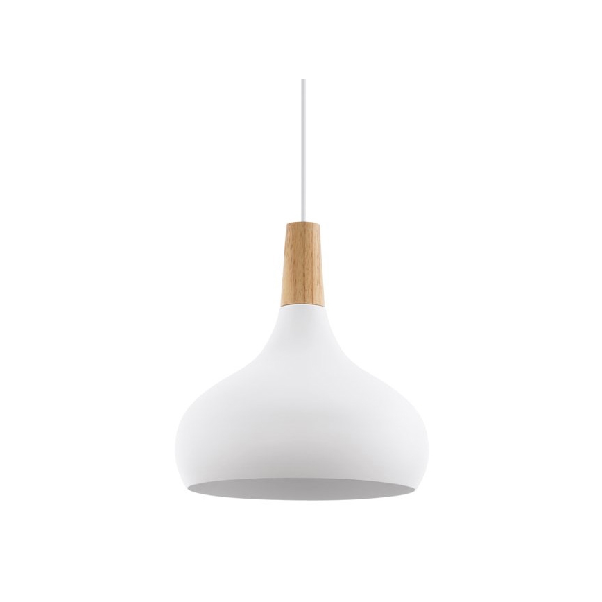 Eglo - Lustre suspenso em cabo 1xE27/60W/230V diâmetro 28 cm branco