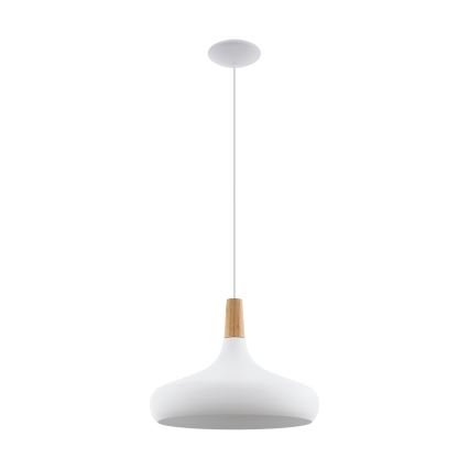 Eglo - Lustre suspenso por cabo 1xE27/40W/230V Ø 40 cm branco