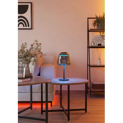 Eglo - Lâmpada de Mesa LED RGBW Dimerizável LED/7,7W/230V 2700-6500K fumê