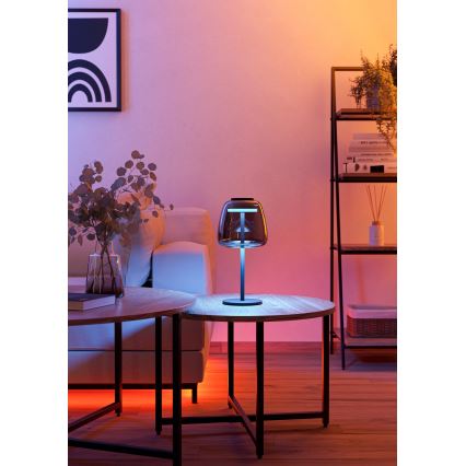 Eglo - Lâmpada de Mesa LED RGBW Dimerizável LED/7,7W/230V 2700-6500K fumê