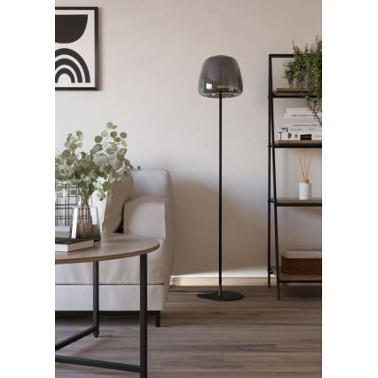 Eglo - Candeeiro de pé LED RGBW regulável LED/15,5W/230V 2700-6500K fumado