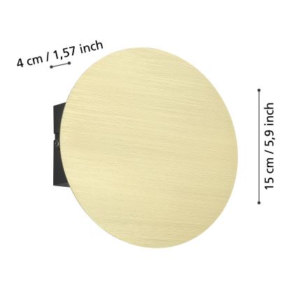 Eglo - Iluminação de parede LED LED/4W/230V 3000K dourado