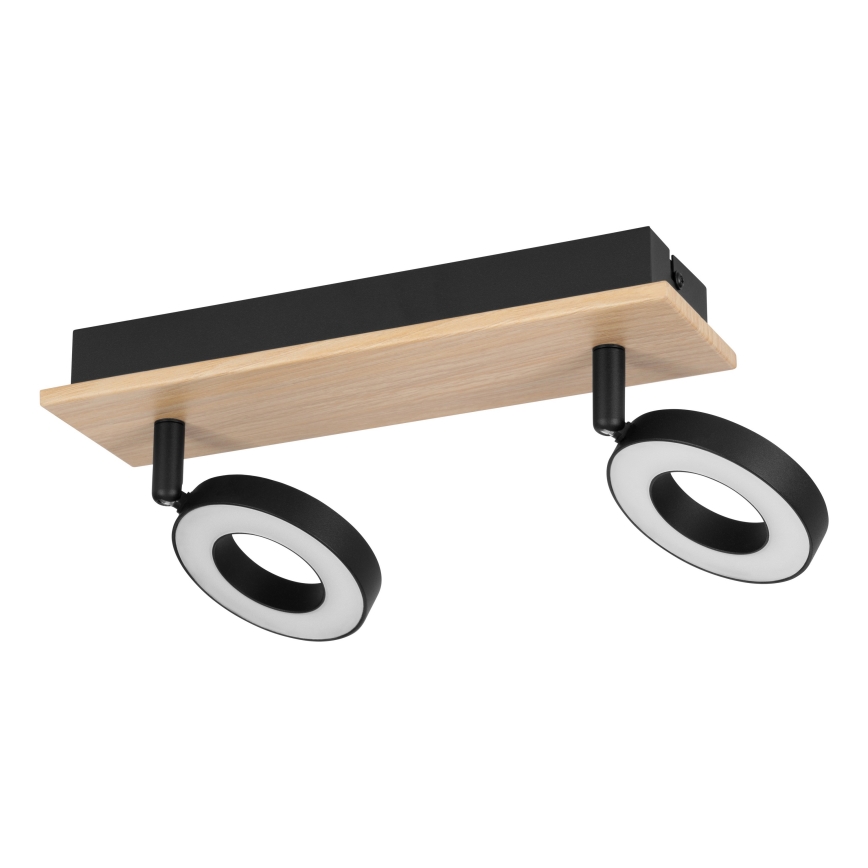 Eglo - Spot LED 2xLED/4,2W/230V preto/castanho