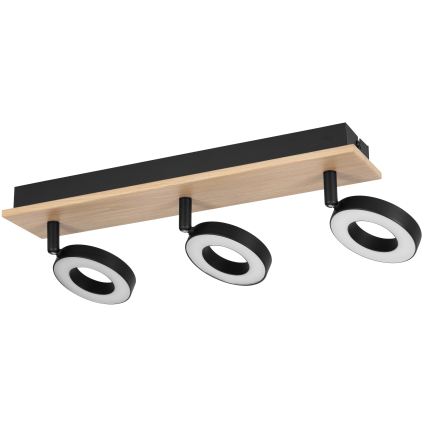 Eglo - Candeeiro de focos LED 3xLED/4,2W/230V preto/castanho