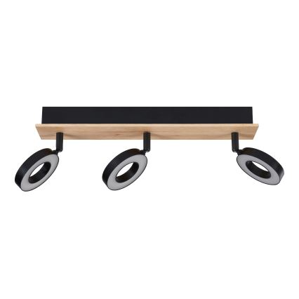 Eglo - Candeeiro de focos LED 3xLED/4,2W/230V preto/castanho