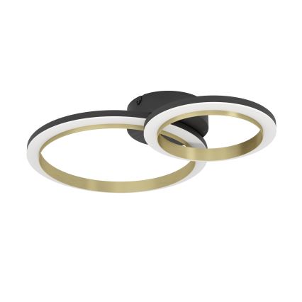 Eglo - Iluminação de teto LED com regulação LED/12W/230V 4000K preto/dourado