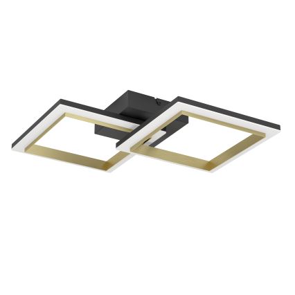 Eglo - Iluminação de teto LED com regulação LED/18,4W/230V 4000K preto/dourado