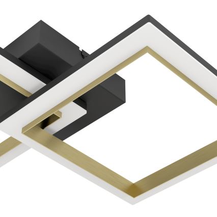 Eglo - Iluminação de teto LED com regulação LED/18,4W/230V 4000K preto/dourado