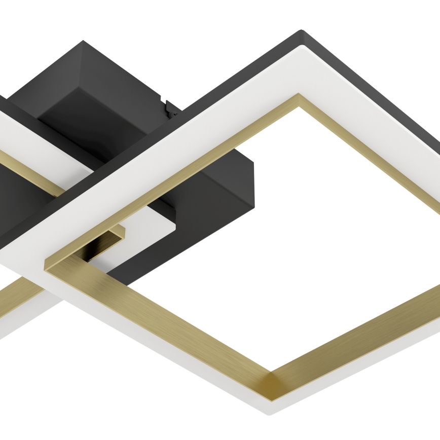Eglo - Iluminação de teto LED com regulação LED/18,4W/230V 4000K preto/dourado