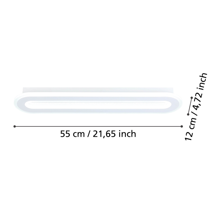 Eglo - Iluminação de teto LED com regulação LED/20W/230V 2700-6500K branco + comando