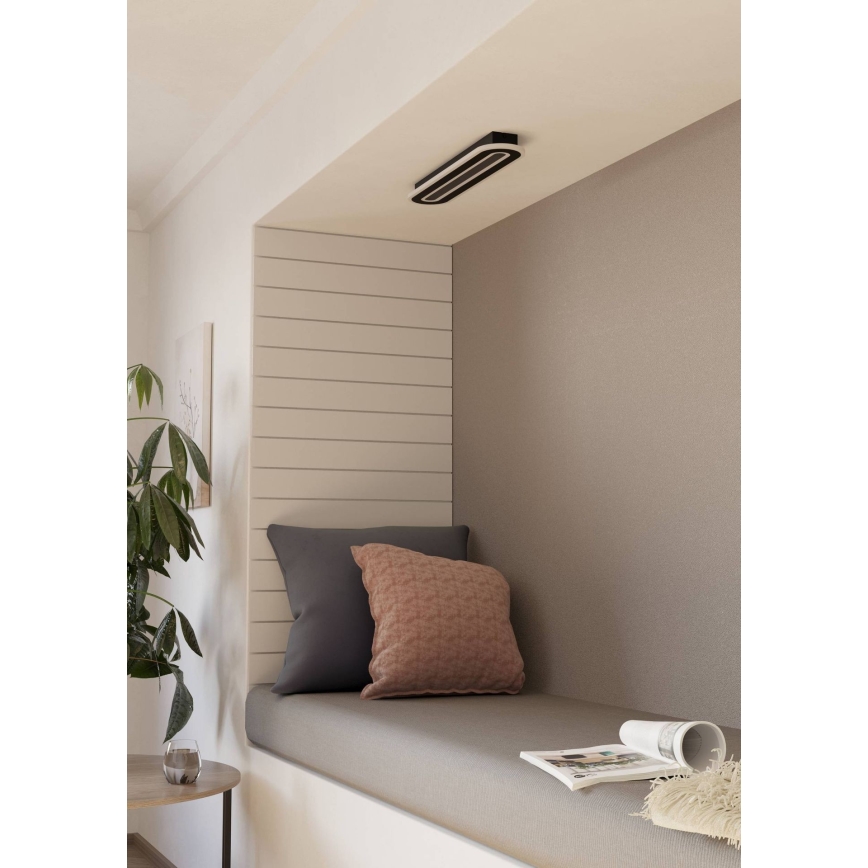 Eglo - Iluminação de teto LED com regulação LED/20W/230V 2700-6500K preto + comando