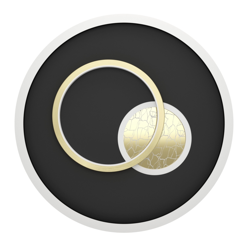 Eglo - Plafon LED/14W/230V + LED/8,5W Ø 38 cm preto/dourado