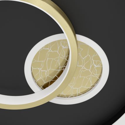 Eglo - Plafon LED/14W/230V + LED/8,5W Ø 38 cm preto/dourado