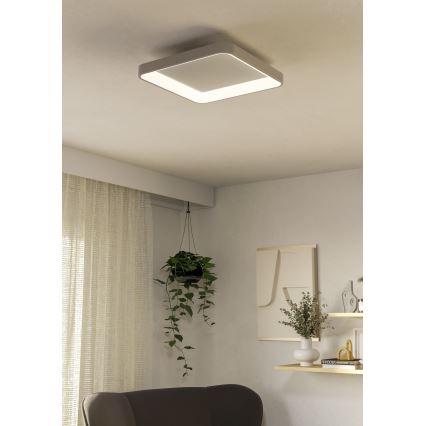 Eglo - Iluminação de teto LED com regulação LORETELLO LED/12W/230V branco + comando