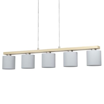 Eglo - Lustre suspenso por cabo 5xE27/28W/230V