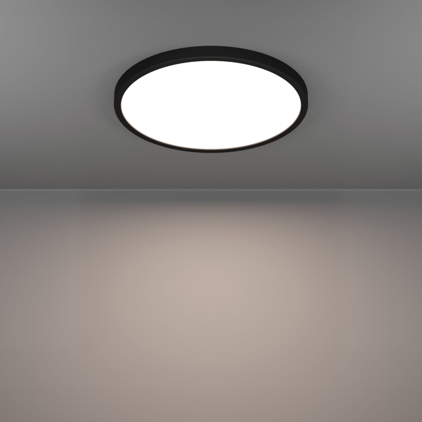 Eglo - Luminária de teto LED/17W/230V 2700/4000/6500K Ø 38,9 cm preta