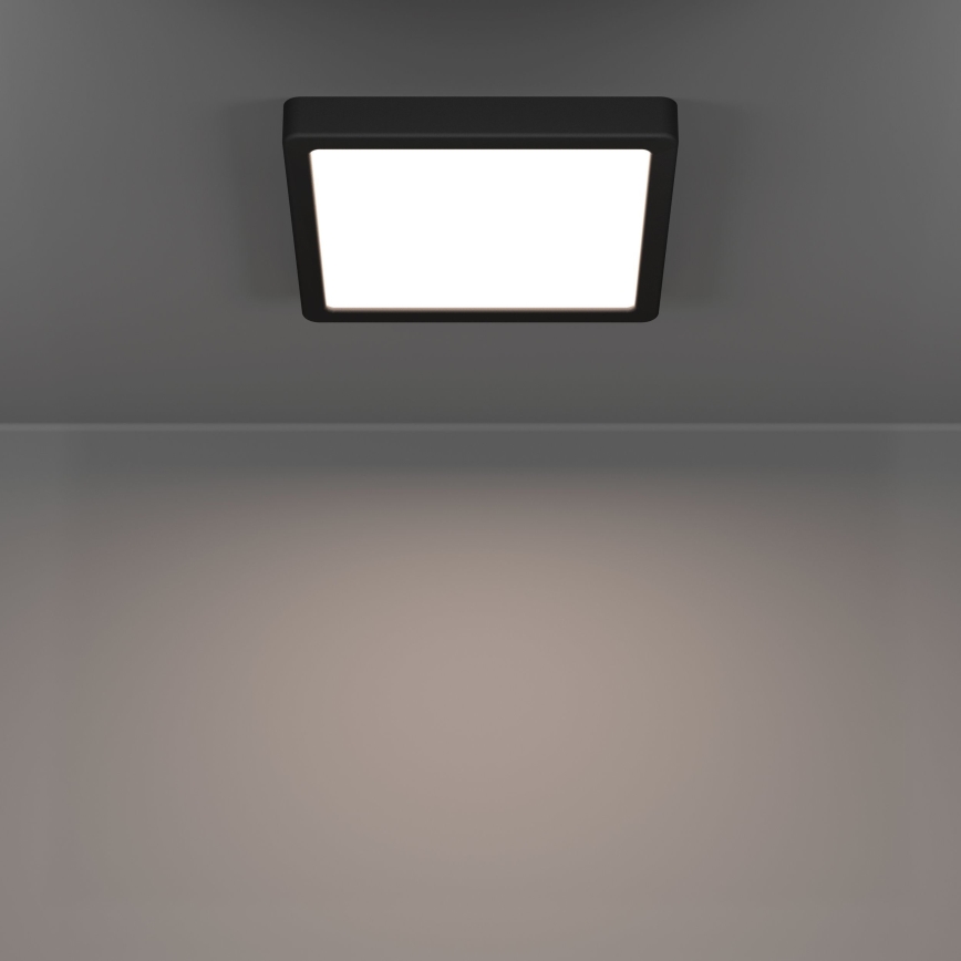 Eglo - Luminária de teto LED/10,5W/230V 2700/4000/6500K 22x22cm preta