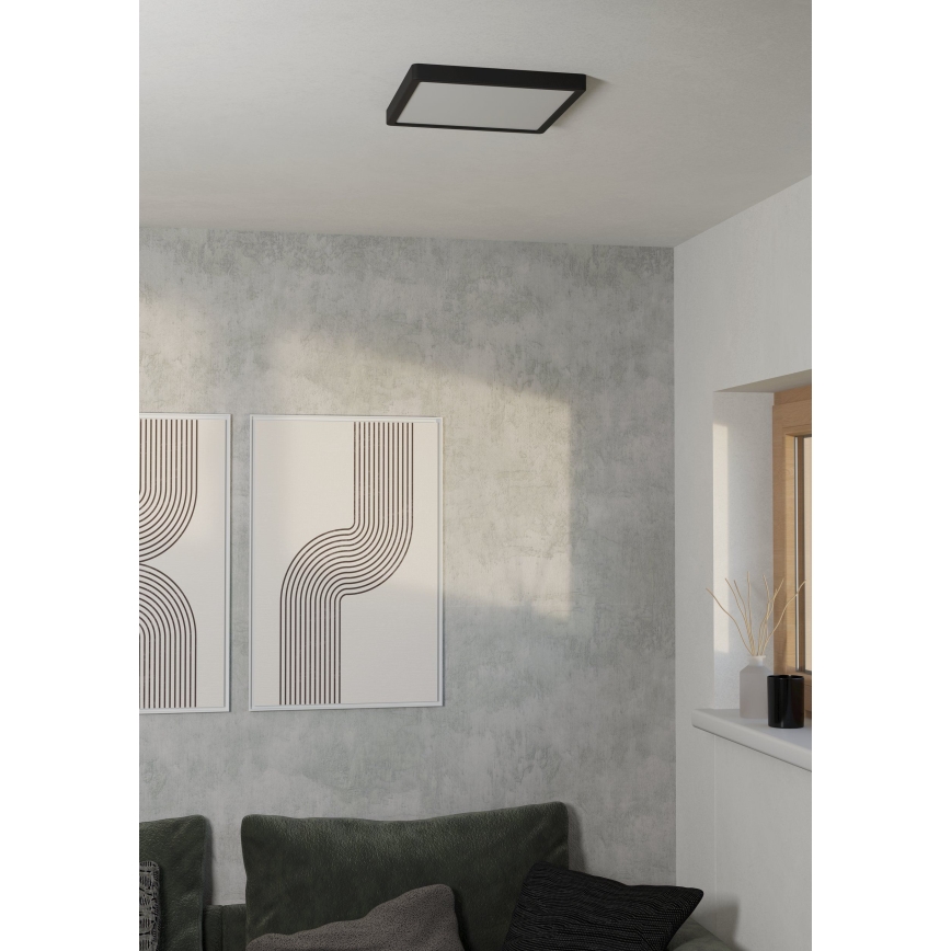 Eglo - Candeeiro de tecto LED LED/13W/230V 2700/4000/6500K 29x29cm preto
