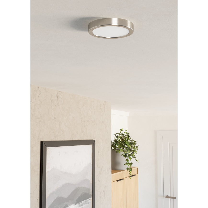 Eglo - Luminária de teto LED/7,5W/230V 2700/4000/6500K diâmetro 16,6 cm cromo fosco