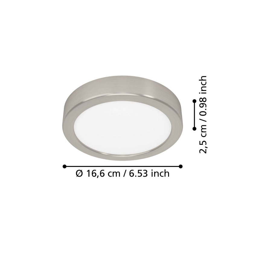 Eglo - Luminária de teto LED/7,5W/230V 2700/4000/6500K diâmetro 16,6 cm cromo fosco