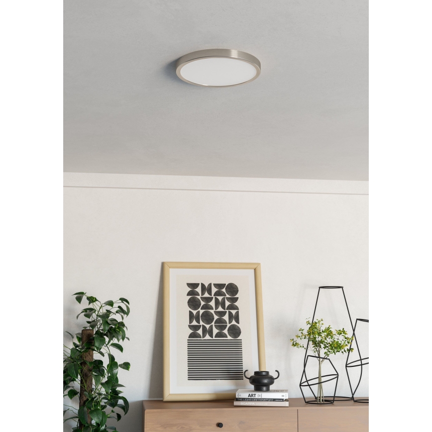 Eglo - Luminária de teto LED/14,2W/230V 2700/4000/6500K Ø 27,8 cm cromado fosco