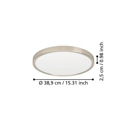 Eglo - Candeeiro de tecto LED/17W/230V 2700/4000/6500K Ø 38,9 cm cromado mate