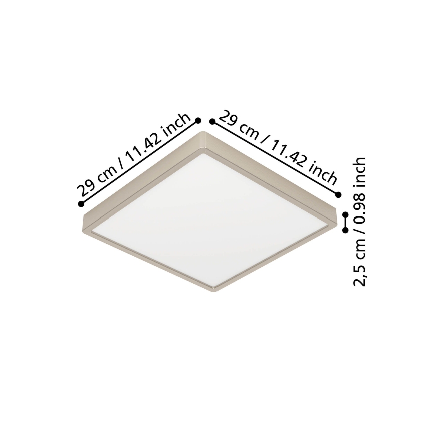 Eglo - Candeeiro de teto LED/13W/230V 2700/4000/6500K 29x29 cm cromo fosco