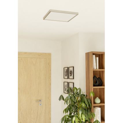 Eglo - Candeeiro de teto LED/17,5W/230V 2700/4000/6500K 39x39 cm cromado mate