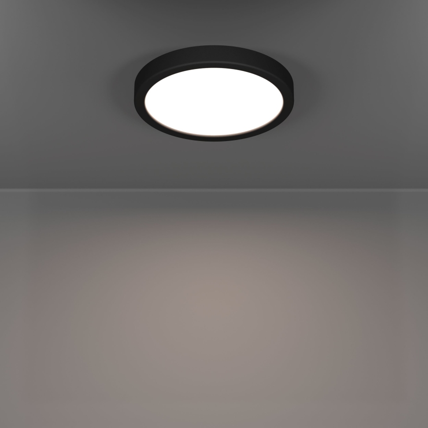 Eglo - Luminária de teto LED para casa de banho LED/11,5W/230V 2700/4000/6500K diâmetro 21,1 cm IP44 preta