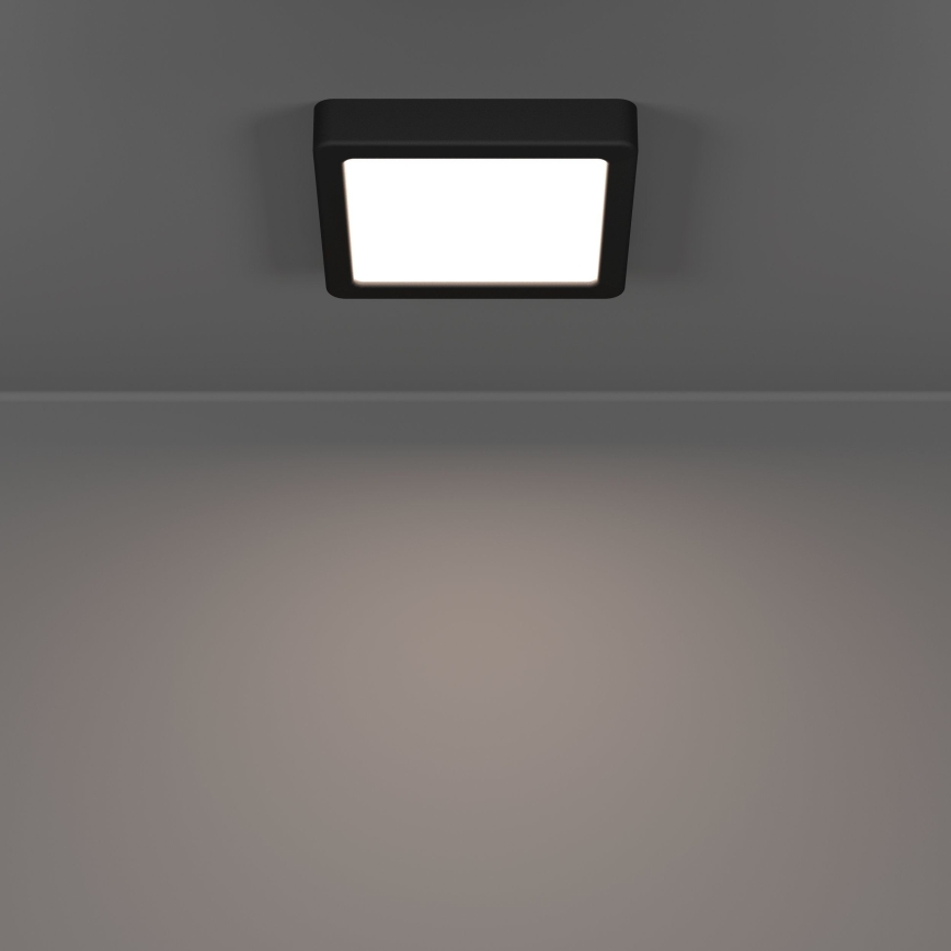 Eglo - LED Candeeiro de tecto para casa de banho LED/7W/230V 15x15 cm IP44 preto