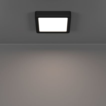 Eglo - Candeeiro de tecto LED para casa de banho LED/7W/230V 2700/4000/6500K 15x15 cm IP44 preto