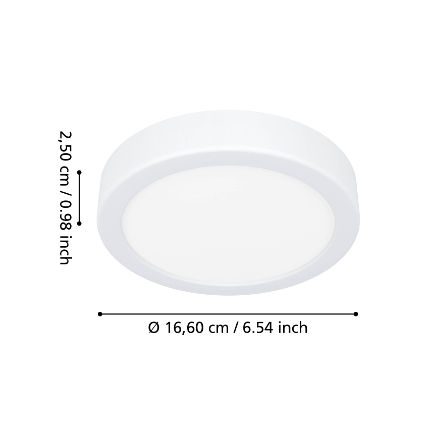 Eglo - Candeeiro de teto para casa de banho LED/7,5 W/230 V Ø 16,6 cm IP44 branco