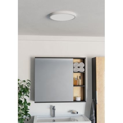 Eglo - Candeeiro de teto para casa de banho LED/14,2 W/230 V 2700/4000/6500 K Ø 27,8 cm IP44 branco