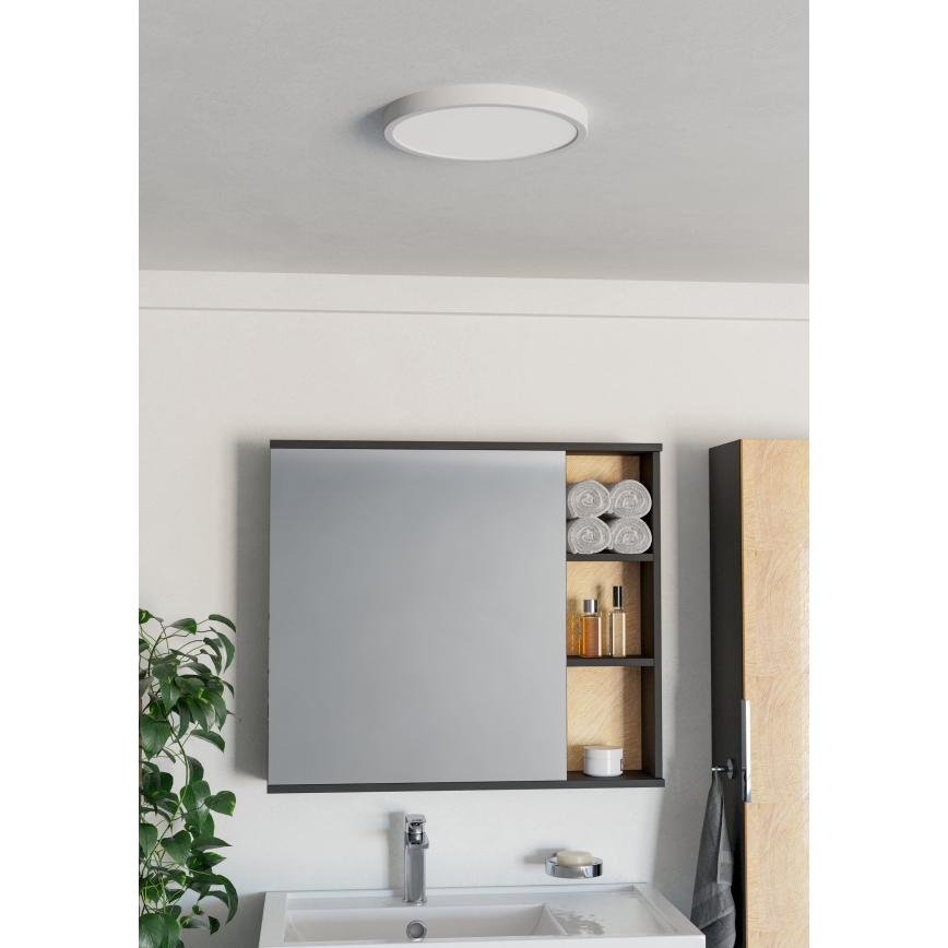 Eglo - Candeeiro de teto para casa de banho LED/14,2 W/230 V 2700/4000/6500 K Ø 27,8 cm IP44 branco