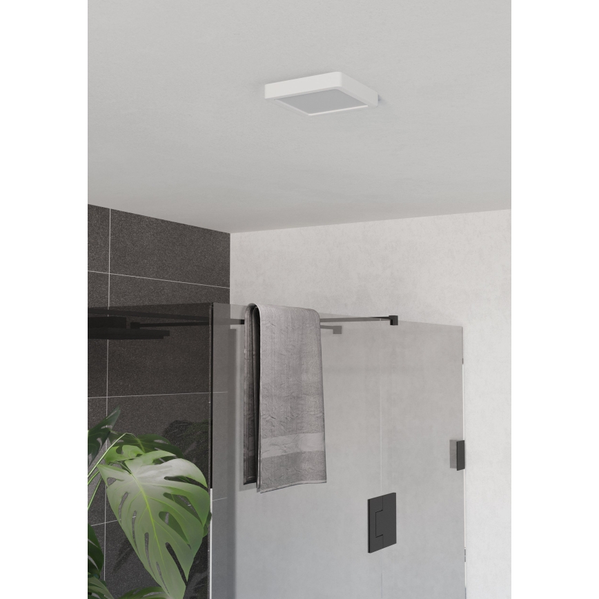 Eglo - Candeeiro de tecto LED para casa de banho LED/7W/230V 2700/4000/6500K 15x15 cm IP44 branco