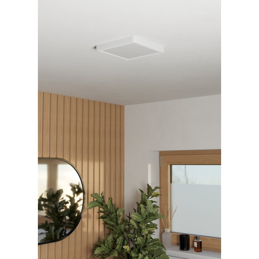 Eglo - Candeeiro de teto LED para casa de banho LED/10,5W/230V 2700/4000/6500K 22x22 cm IP44 branco