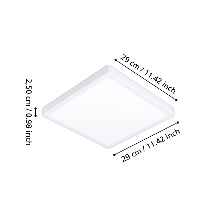 Eglo - Candeeiro de teto LED para casa de banho LED/13W/230V 29x29 cm IP44 branco