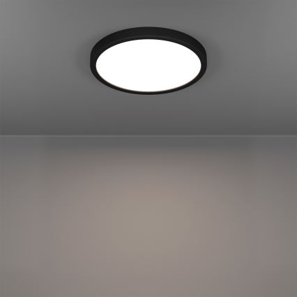 Eglo - Plafon de tecto para casa de banho LED RGBW dimerizável LED/14,3W/230V 2700-6500K diâmetro 27,8 cm IP44 preto