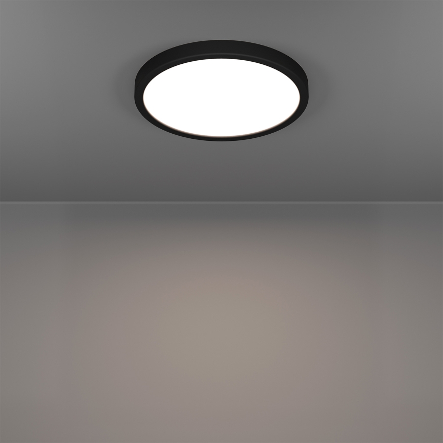 Eglo - Plafon de tecto para casa de banho LED RGBW dimerizável LED/14,3W/230V 2700-6500K diâmetro 27,8 cm IP44 preto