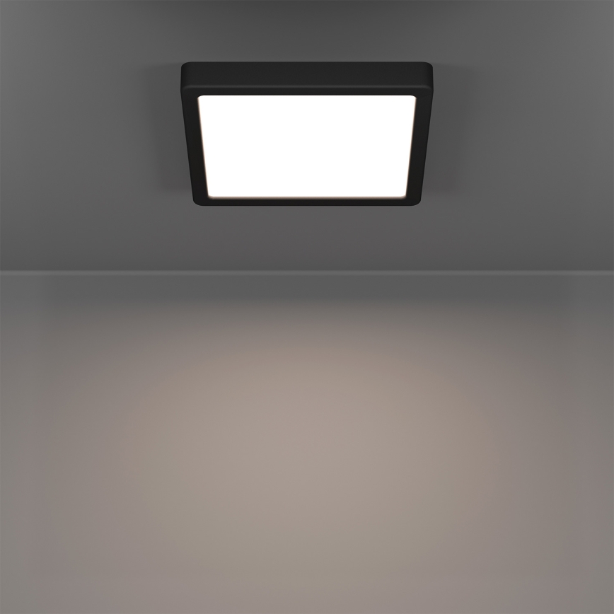 Eglo - Candeeiro de teto LED RGBW dimerizável para casa de banho LED/10,5W/230V 2700-6500K 22x22 cm IP44 preto