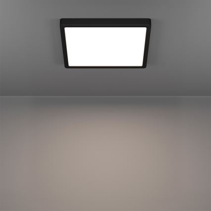 Eglo - Luminária de teto para casa de banho LED RGBW dimerizável LED/13,5W/230V 2700-6500K 29,5x29,5 cm IP44 preta