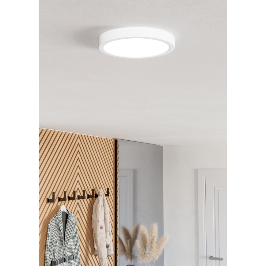 Eglo - Luminária de teto para casa de banho LED RGBW dimerizável LED/11,2W/230V 2700-6500K Ø 21,1 cm IP44 branca