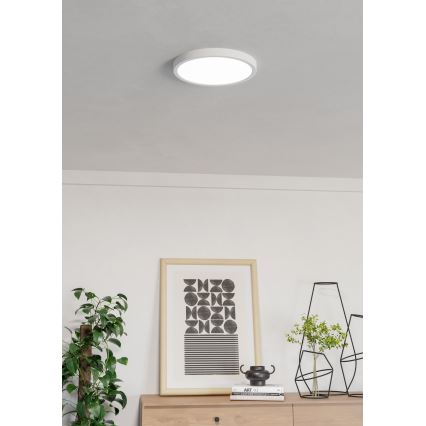Eglo - Plafon LED RGBW regulável para casa de banho LED/14,3W/230V 2700-6500K diâmetro 27,8 cm IP44 branco
