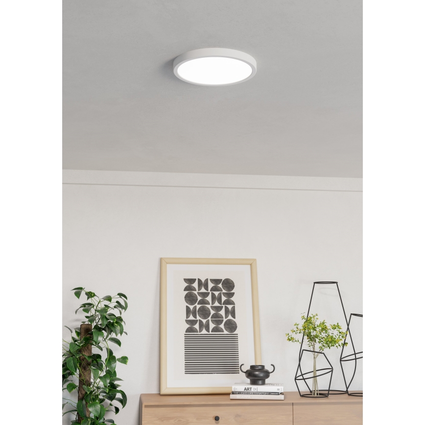 Eglo - Plafon LED RGBW regulável para casa de banho LED/14,3W/230V 2700-6500K diâmetro 27,8 cm IP44 branco
