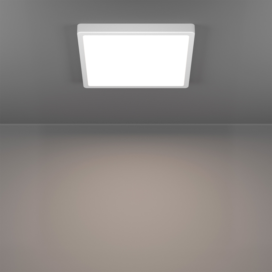 Eglo - Candeeiro de tecto LED RGBW dimerizável para casa de banho LED/13,5W/230V 2700-6500K 29,5x29,5 cm IP44 branco