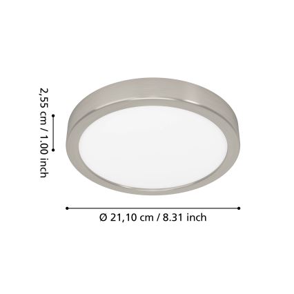 Eglo - LED RGBW Luminária de teto dimerizável para casa de banho LED/11,2W/230V 2700-6500K diâmetro 21,1 cm IP44 cromo mate
