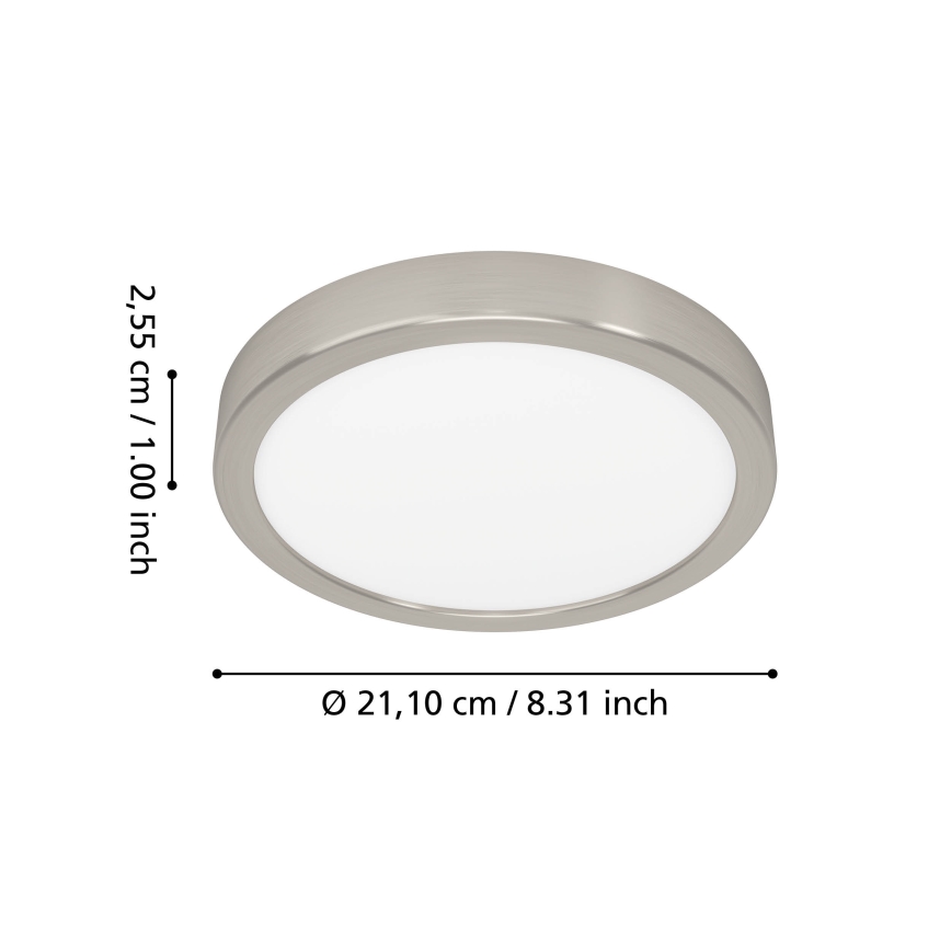 Eglo - LED RGBW Luminária de teto dimerizável para casa de banho LED/11,2W/230V 2700-6500K diâmetro 21,1 cm IP44 cromo mate