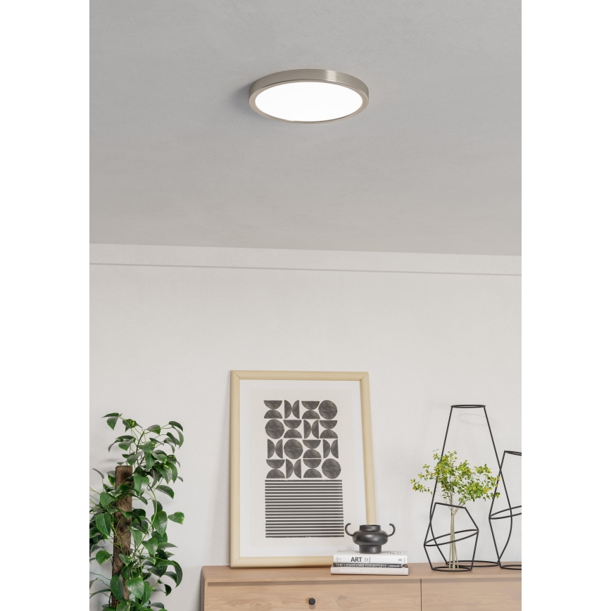 Eglo - Candeeiro de tecto para casa de banho LED RGBW dimerizável LED/14,3W/230V 2700-6500K Ø 27,8 cm IP44 cromado mate